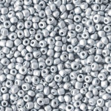 Seed beads 11/0 (2mm) Ice silver metallic